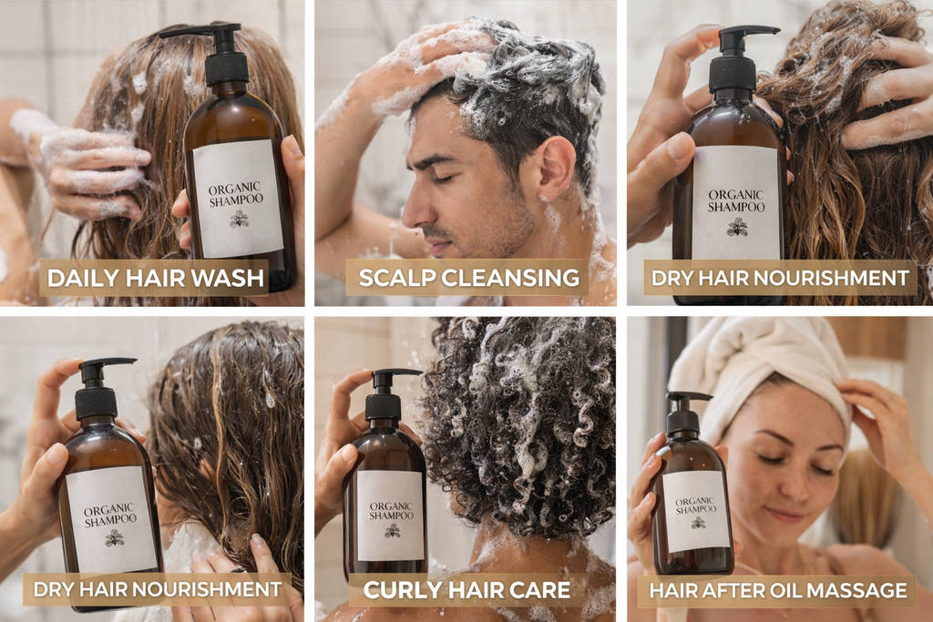 Silky hair shampoo